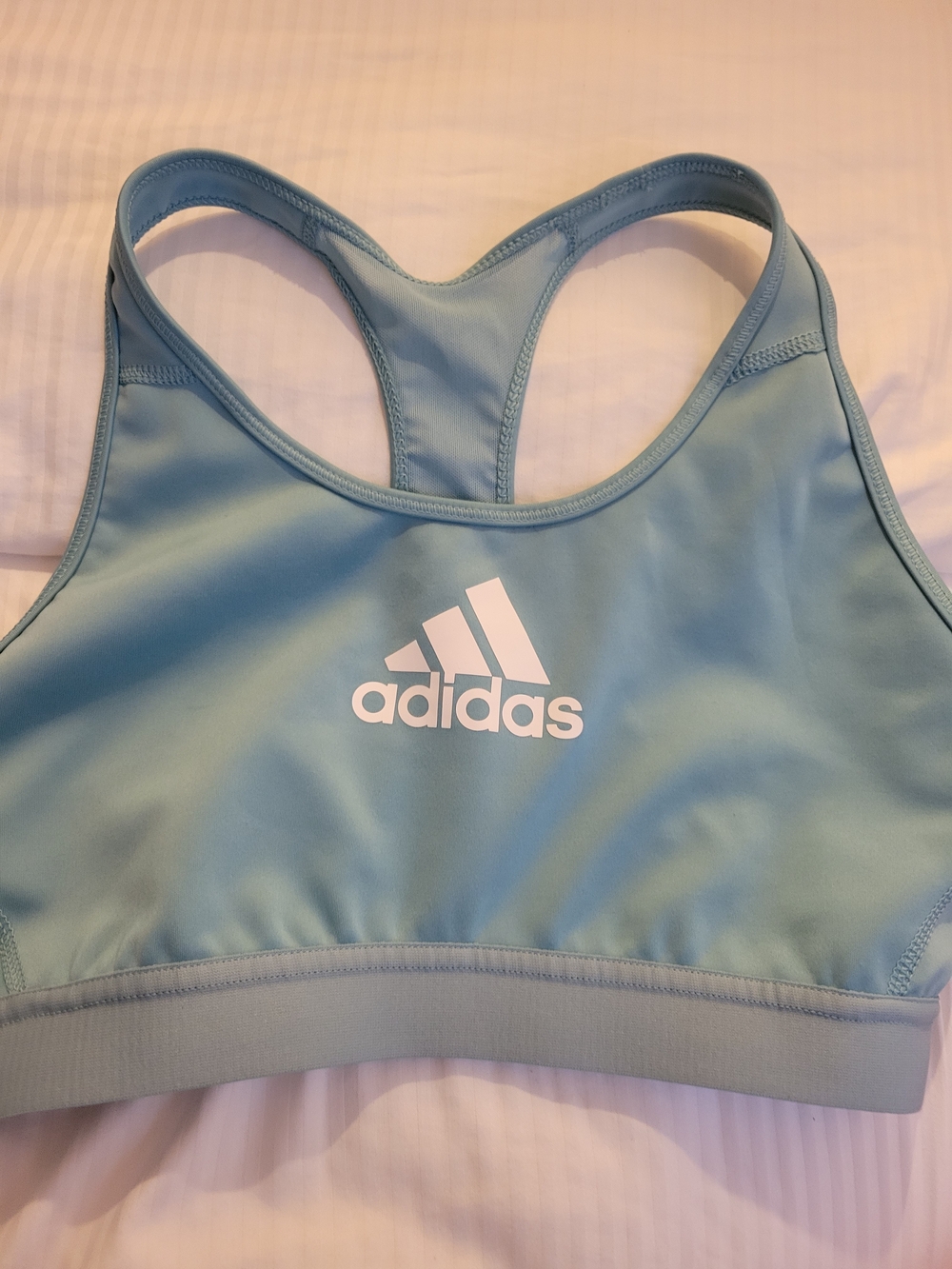 adidas Women's Sage Green Sports Racerback Bra.